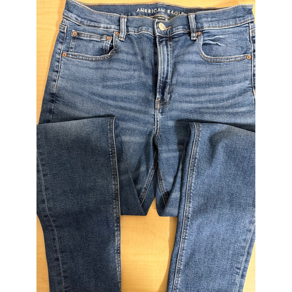 American Eagle Outfitters Stretch High Waisted Skinny Jeans Medium Wash Size 12